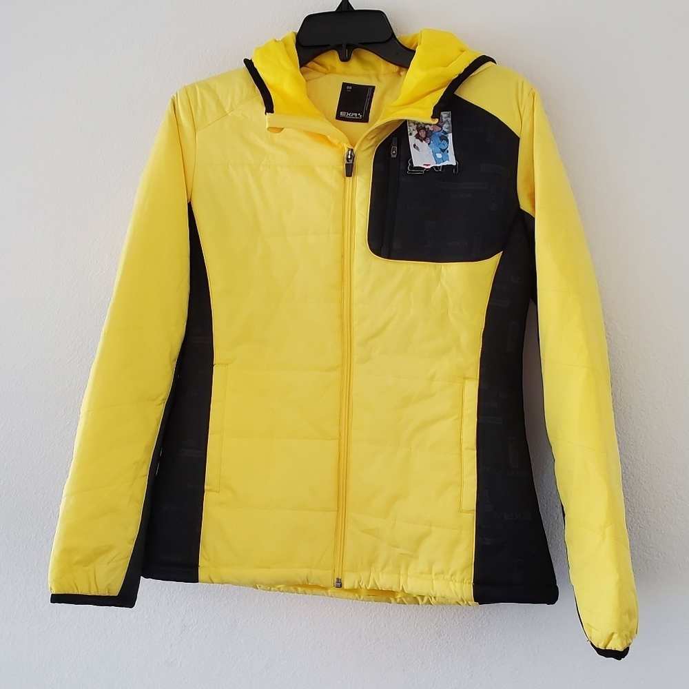 EXR Progressive Women's Yellow Hooded Jacket Size 95 (Medium) - Picture 2 of 13